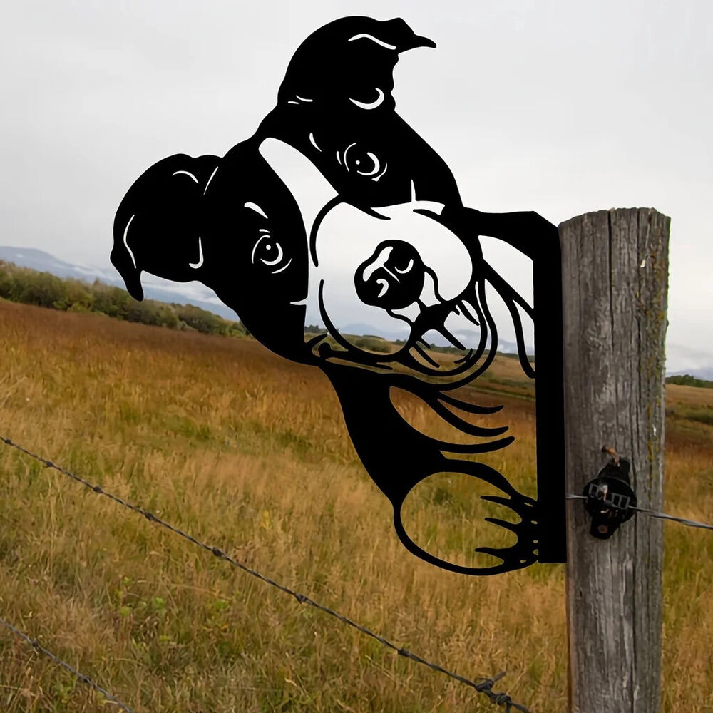 Cute Dog-Shaped Iron Silhouette - Perfect for Outdoor Garden Fence Decorations!