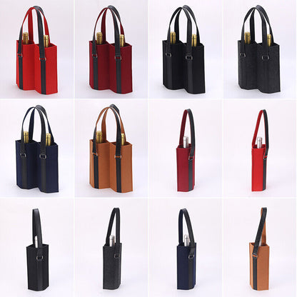 Wine/beer Bag Felt Beer Wine Protective Handbag Storage Bag Portable Carrier