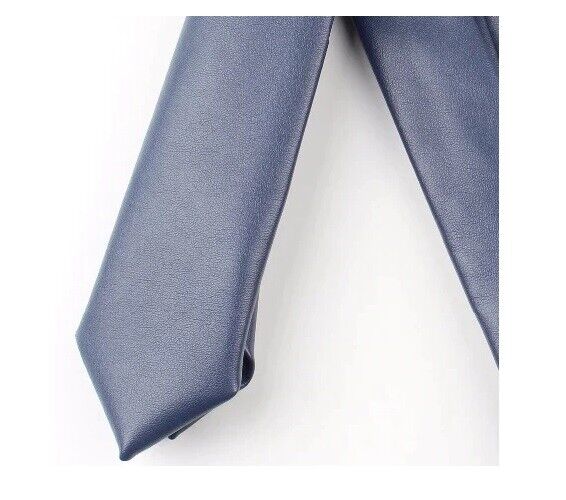 Men's Fashion Leather Patchwork Ties 144x5.5cm Wedding Party Women Adult Necktie
