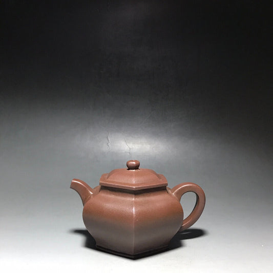 Chinese Yixing Zisha Clay Handmade Exquisite Teapot （六方壶 底款：金鼎商标）