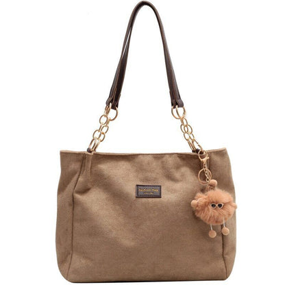 Suede Handbags Women Winter Warm Bag Office Tote Shoulder Bag Ladies