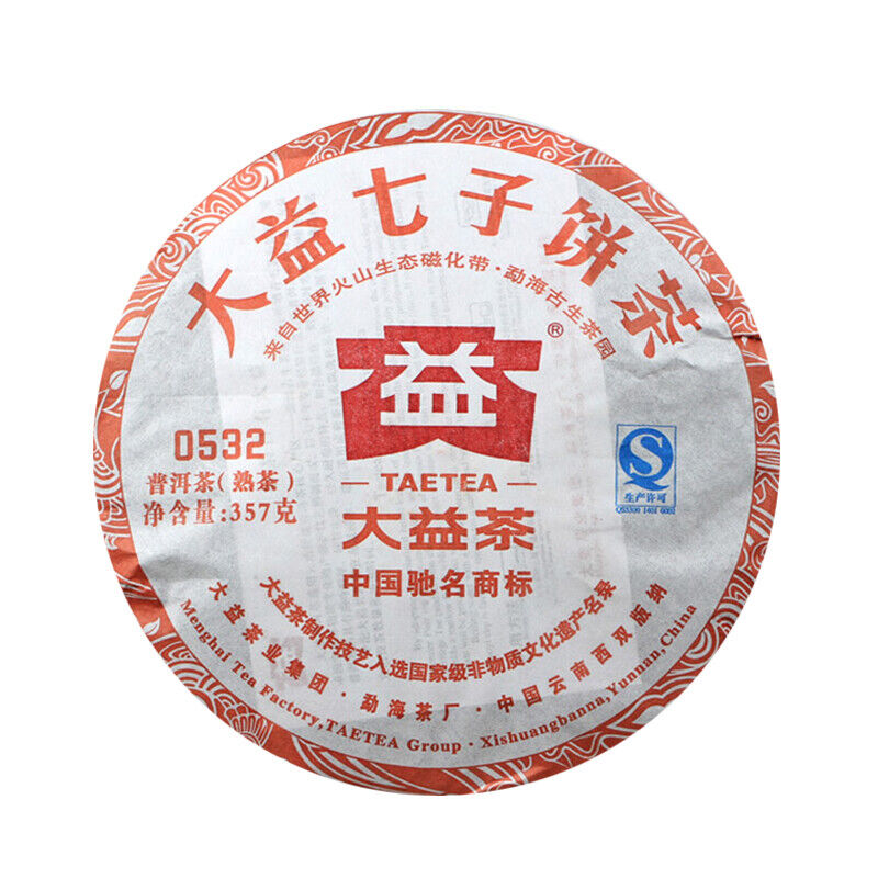 2012 Year Menghai Dayi 0532 Pu-erh Tea 357g Ripe Puer Tea Cake Pu'er Beeng Cha