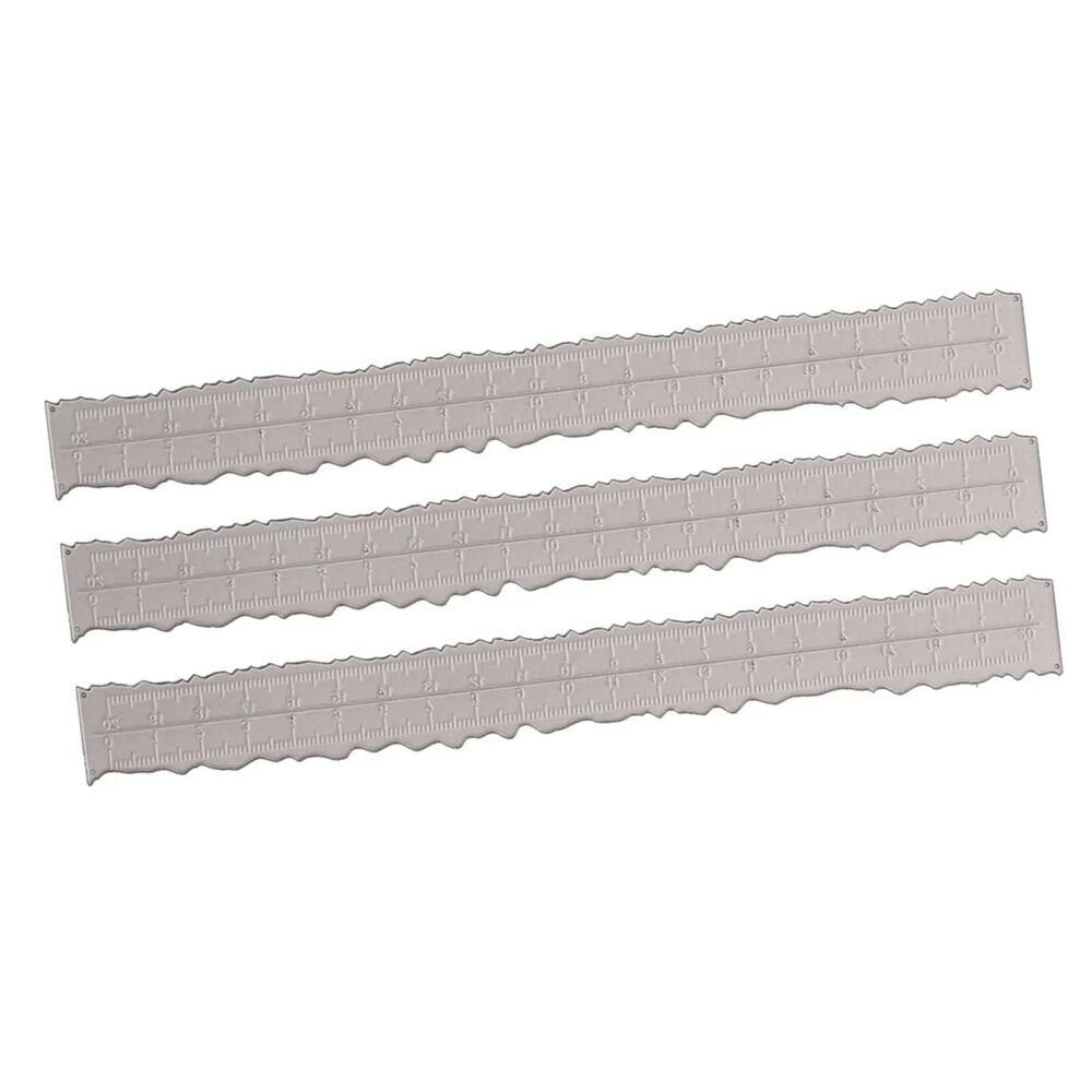 Paper Tearing Ruler 3Pcs Carbon Steel DIY Template Irregular Edge Measuring Tool