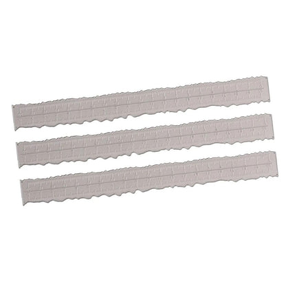 Paper Tearing Ruler 3Pcs Carbon Steel DIY Template Irregular Edge Measuring Tool