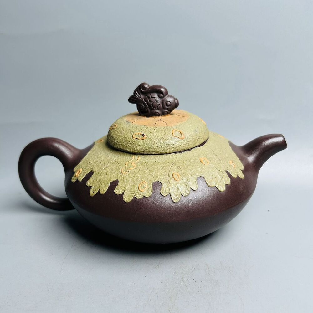 Chinese Yixing Purple Clay Teapot Tea Set Pot Zisha Ceramic Cute Decor Figurine