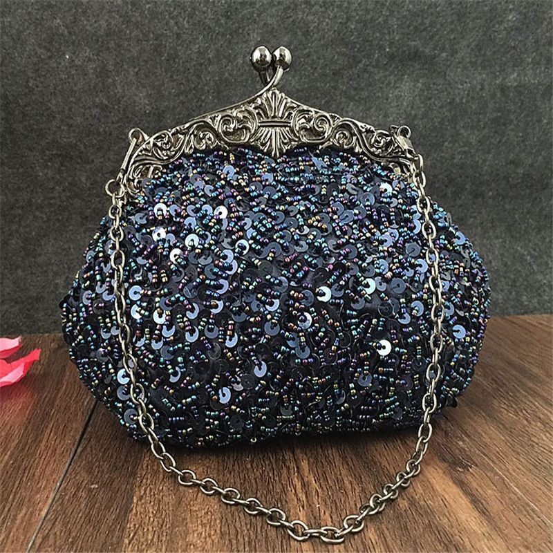 Arrival Clutch Purse Silver Crystal Evening Bag Wedding Party Handbags Gold Sky