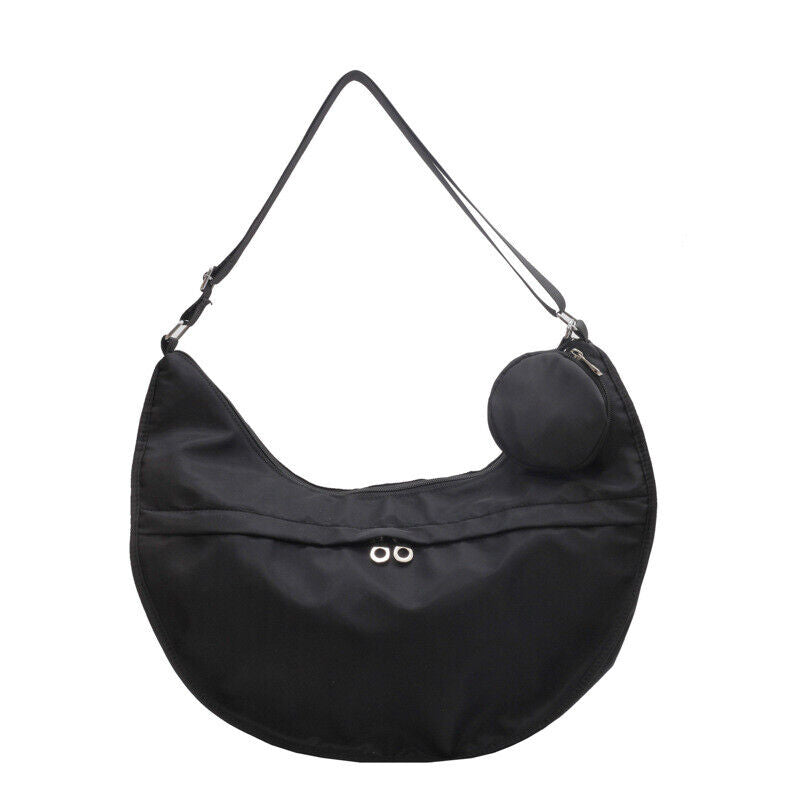 Canvas Shoulder Bag Tote Messenger Bag Large Capacity Dumpling Bag