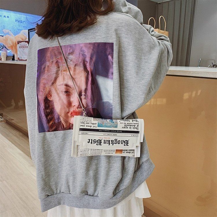 Newspapers Print Clutch Bags Envelope Bag Shoulder Bag Purse Evening Bags Wallet