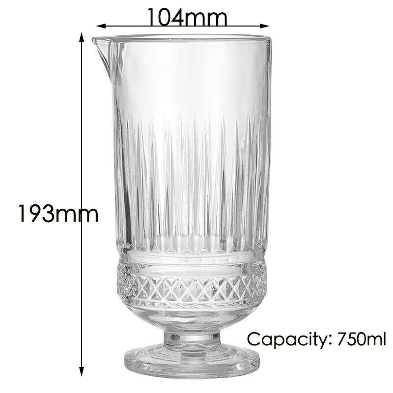 Cocktail Mixing Glass 750ml Classic Pitcher Stirring Drinks Bar Tool Accessories