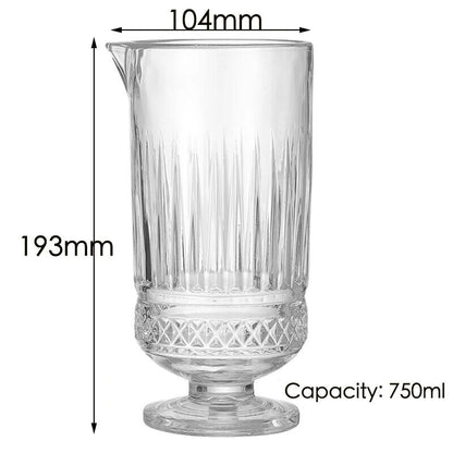 Cocktail Mixing Glass 750ml Classic Pitcher Stirring Drinks Bar Tool Accessories