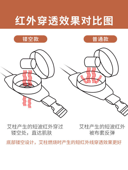Portable Moxa Cervical Moxibustion Copper Box Hot Compress Wormwood Sticks 艾灸艾条