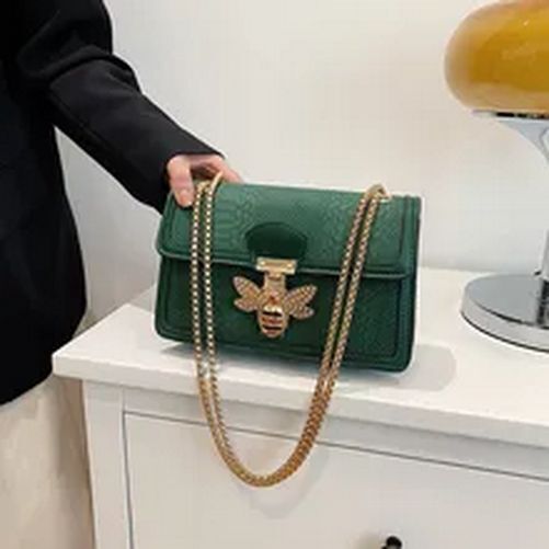 Women's Fashion Luxury Bag Crocodile Pattern One Shoulder Messenger Bag Chain