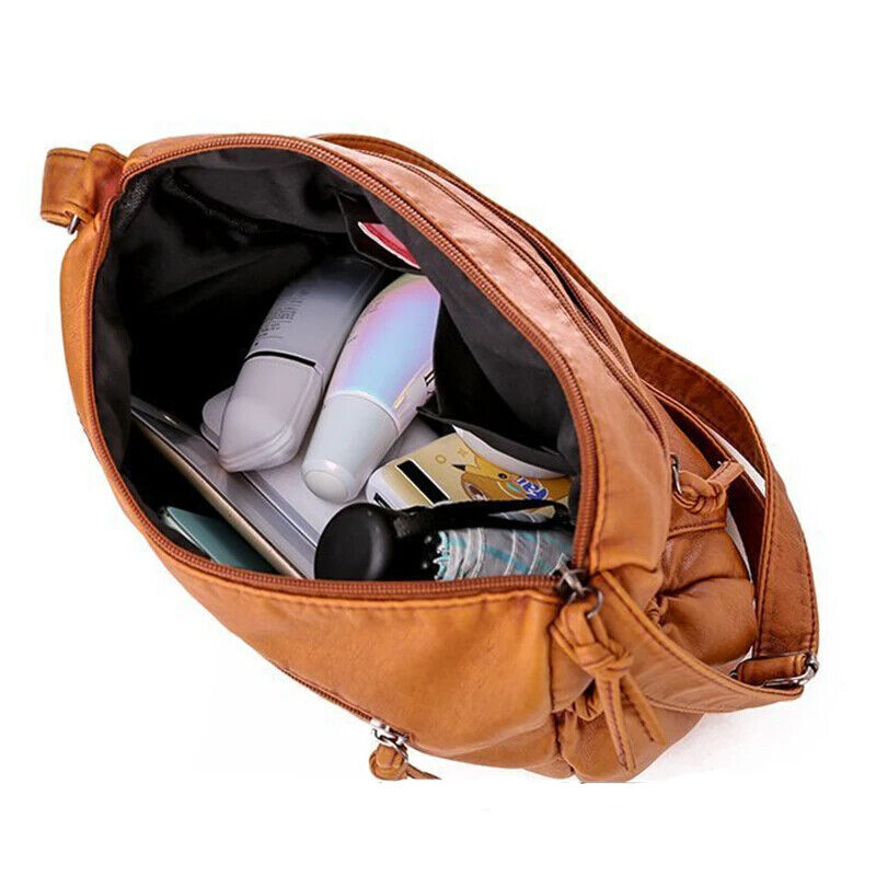 Washed PU Leather Women's Bag Shoulder Straddle Bags Holders