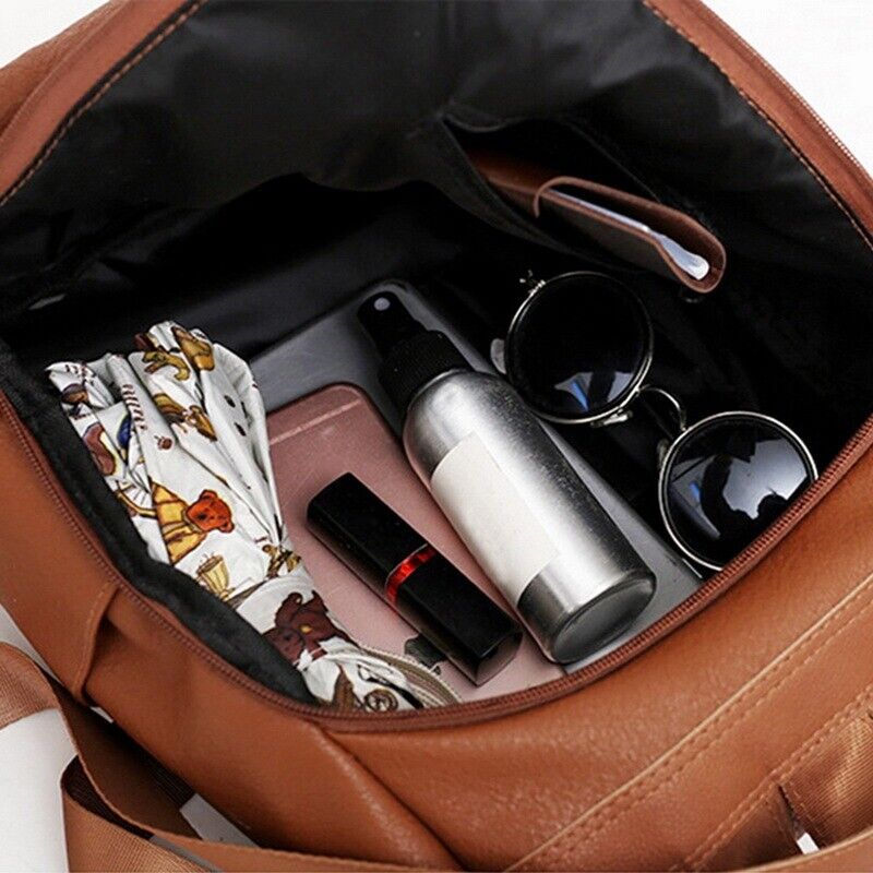 Women's Ladies Rucksack Anti-theft Bag PU Leather Backpack School Bag Handbag