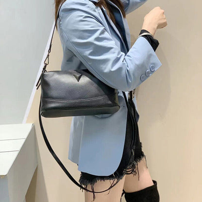 Women Genuine Leather Bag Female Natural Cowhide Shoulder Cross-body Bag