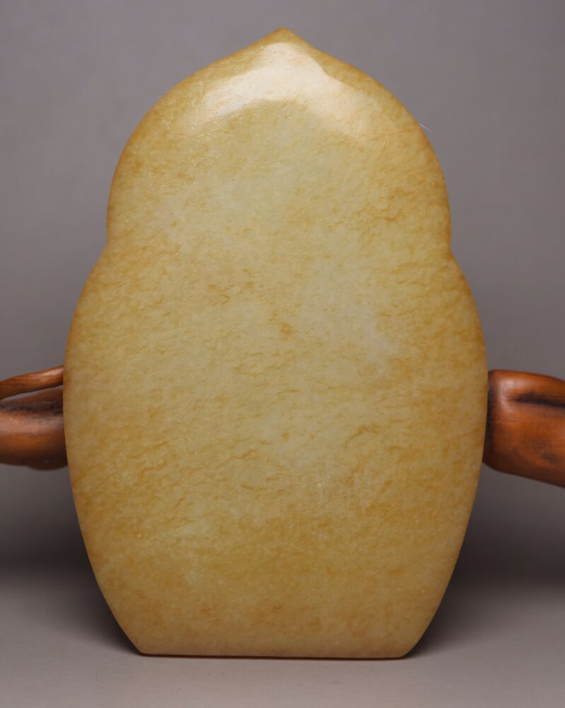 Old Chinese Natural Hetian Jade Carving Buddha Statue Figurine Collectible Rare