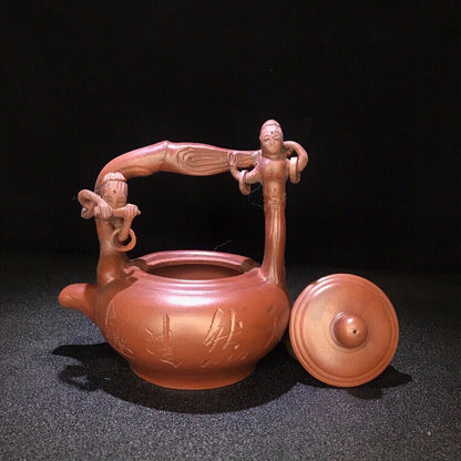 vintage chinese yixing purple clay teapot zisha ceremony teaware collection rare