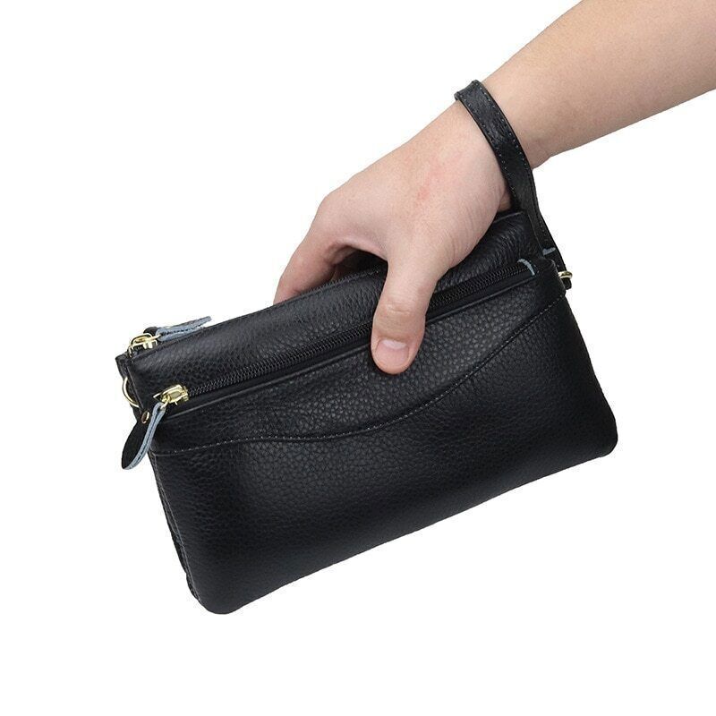 Women's Genuine Leather Bags Cow Leather Clutch Bags Mini Shoulder Bags