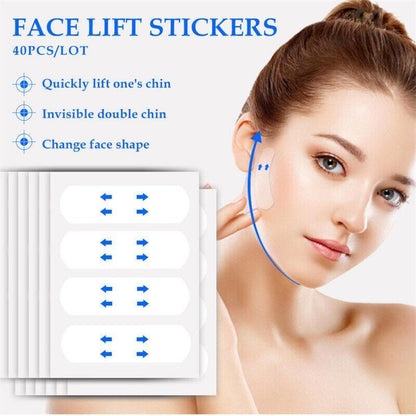 80cinta Adhesiva Impermeable Para Estiramiento Facial Adhesivo Invisible Barbila