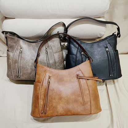 Women's Leather Elegant Handbags, Crossbody Shoulder Bag Satchel Tote
