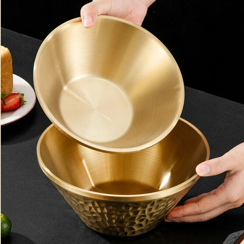 Bowls Stainless Steel Thicken Salad Ramen Noodles Double Layers Table Dinnerware