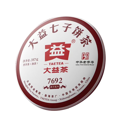 357g TAETEA 7692 Ripe Puer Tea Batch 2001 Menghai Dayi Shu Pu-erh Tea Cake