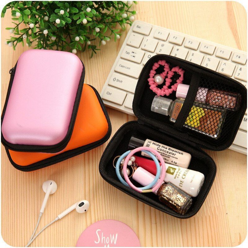 Unisex Mini Wallets Card Coin Purse Pouch Bags Portable Key Earphone Line Case