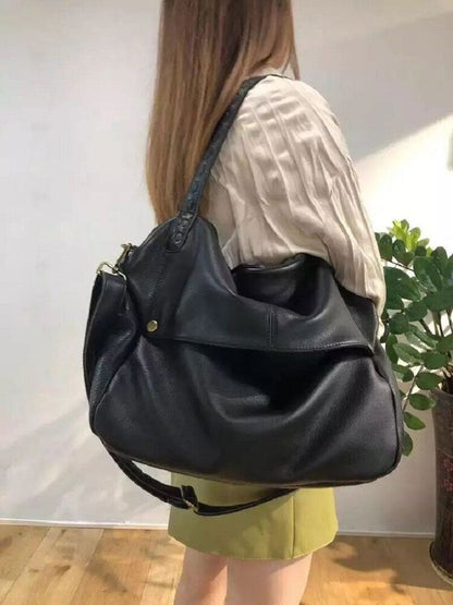First Layer Cowhide Woven Bag is a One-Shoulder Cross-slung Bag for Women