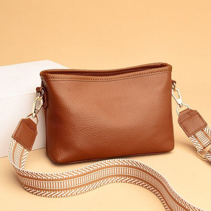 Casual Handbag Genuine Leather Bucket Vintage Tote Shoulder Bag Small Messenger