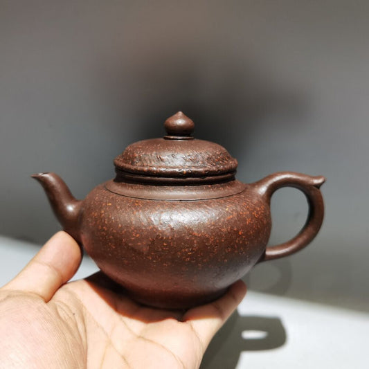 vintage chinese yixing purple clay teapot zisha ceremony carving Collectible art