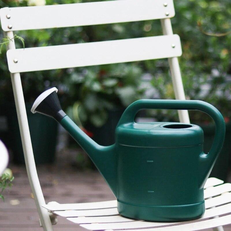 2-Gallon Plastic Watering Can Green Durable and Stylish Garden Essential