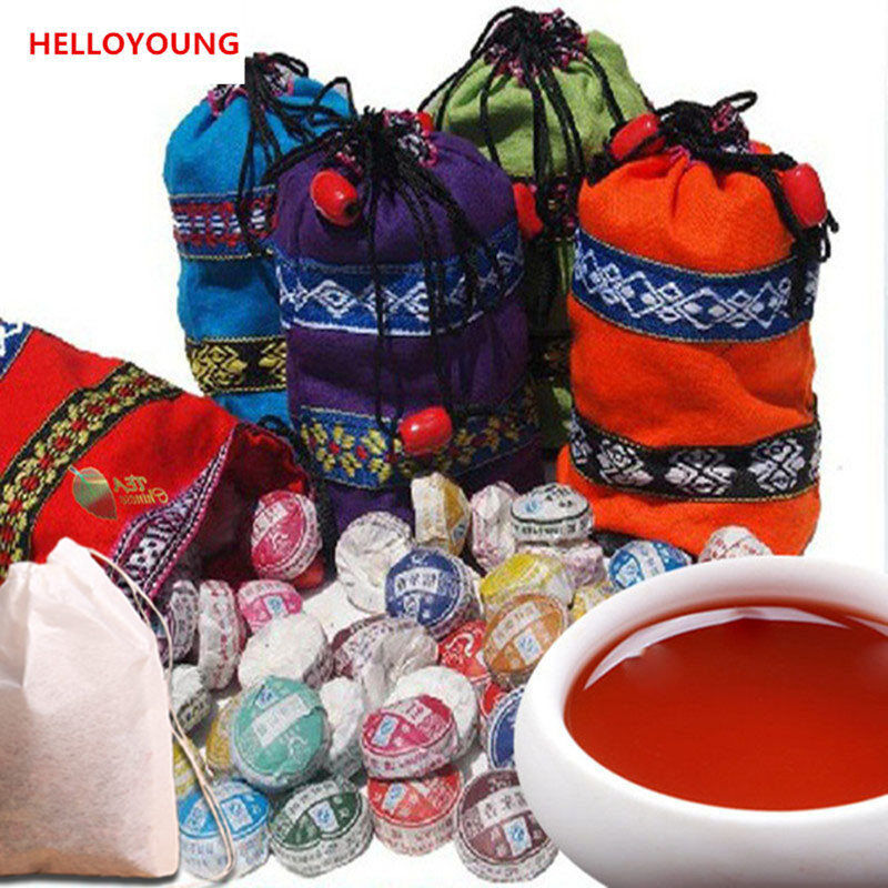 Chinese Tea Tuocha 10 Types of Different Pu-erh Tea Cha-Cooked Mini-
