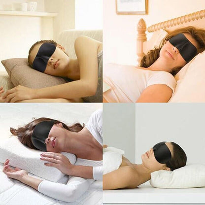 3D Sleep Mask Silk Men Women Dry Eye Mask Sleeping Padded Shade Cover Blindfold