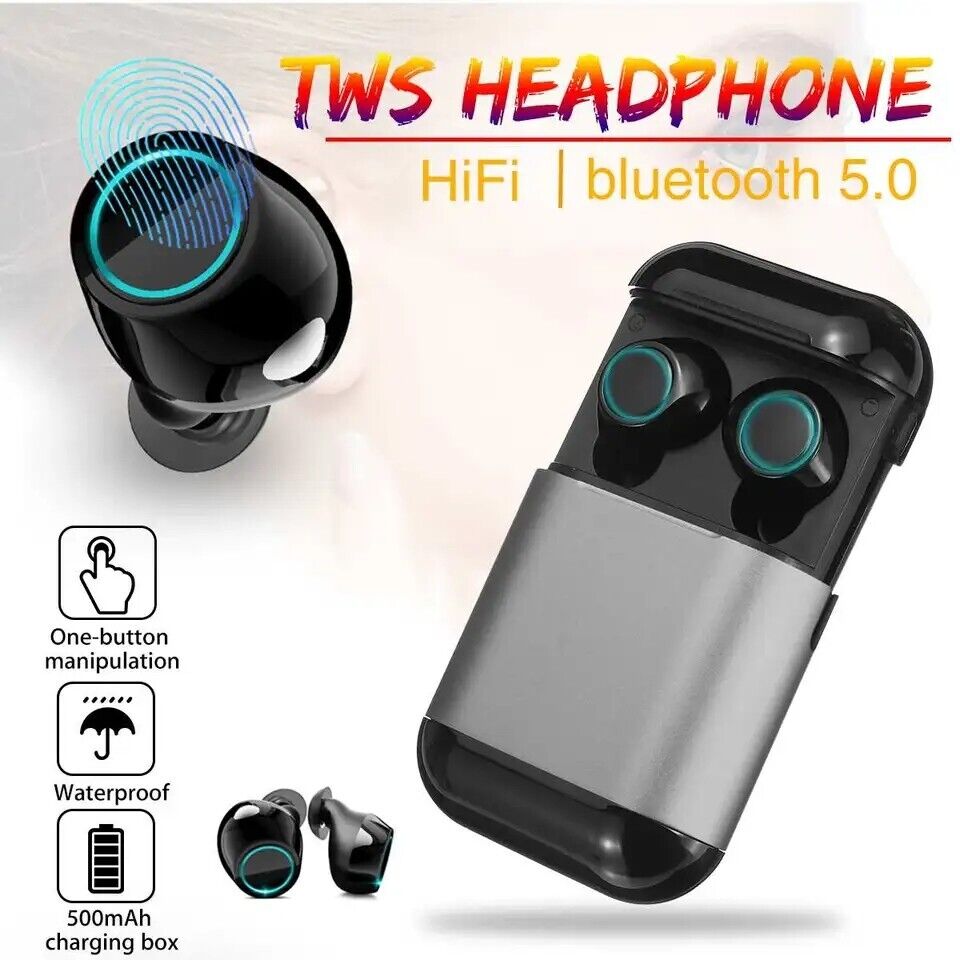 Audifonos Bluetooth 5.0 Inalambricos Auriculares Para Telefono Con Caja De Carga