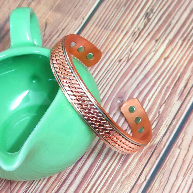 Women Healing Bracelet Tibetan Pure Copper Magnetic Men Fashion Jewelry Bangles