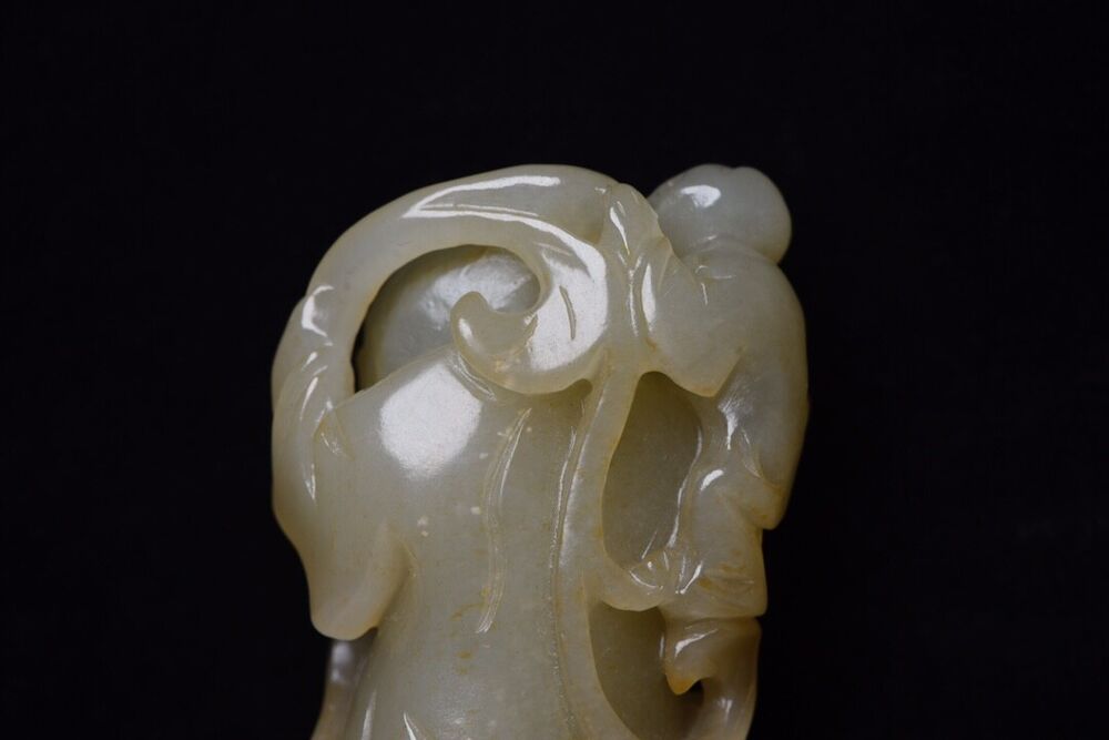 Chinese Natural Hetian Jade Hand Carving Children Statue Exquisite Figurines Art
