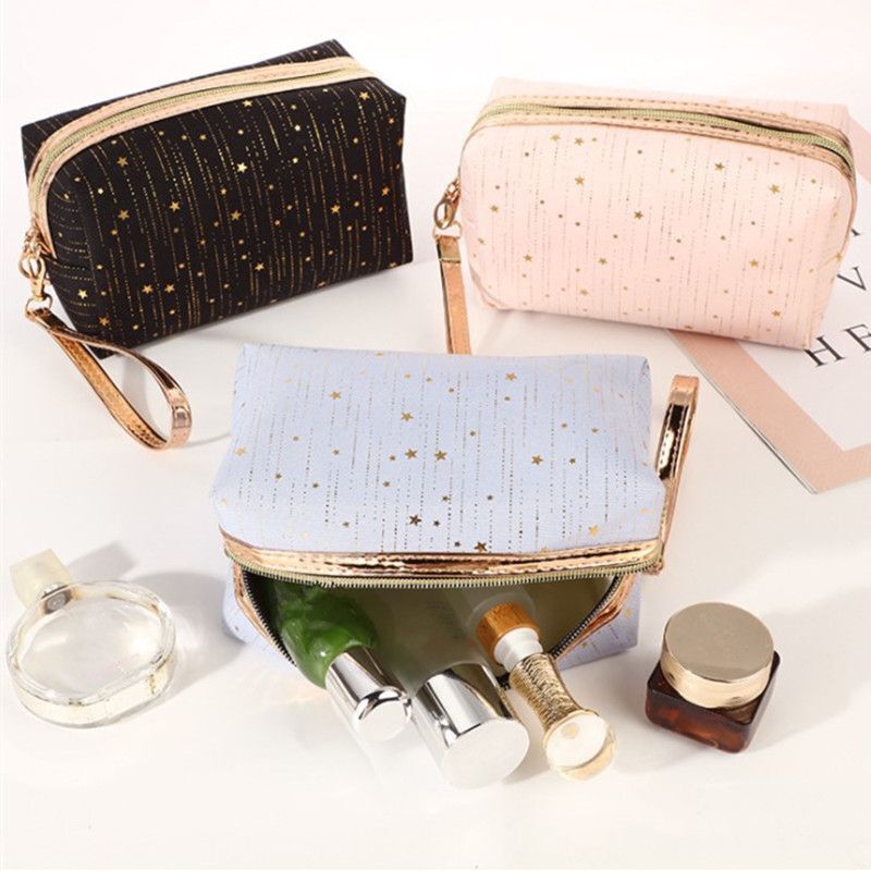 Cosmetic Bag Makeup Organizer Travel Toiletry Kit Zipper Storage Bag Beauty Case