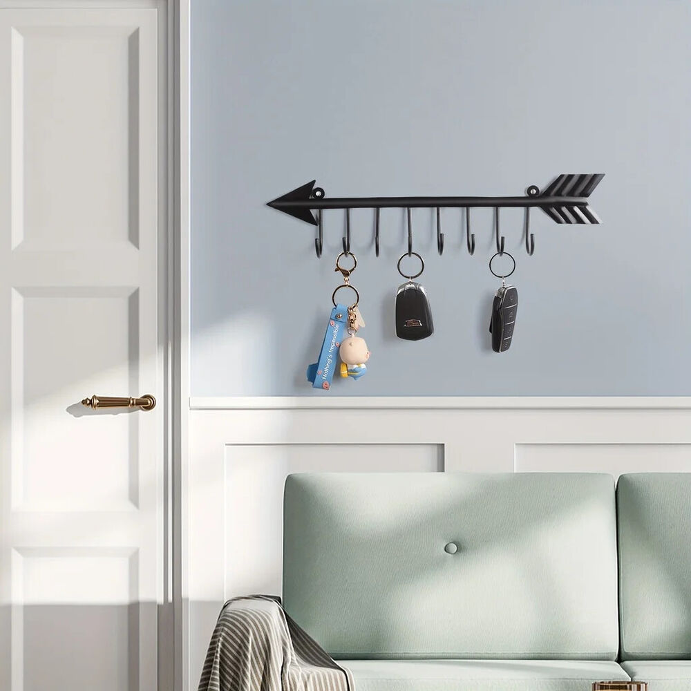 Wall Mounted Arrow Shaped Key Holder, Decorative Key Holder, Household Organizer