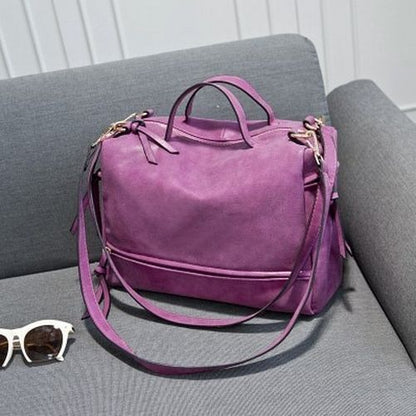 Luxury Shoulder Bag Leather Vintage Messenger Motorcycle Bag Handbag 33*13*23 CM