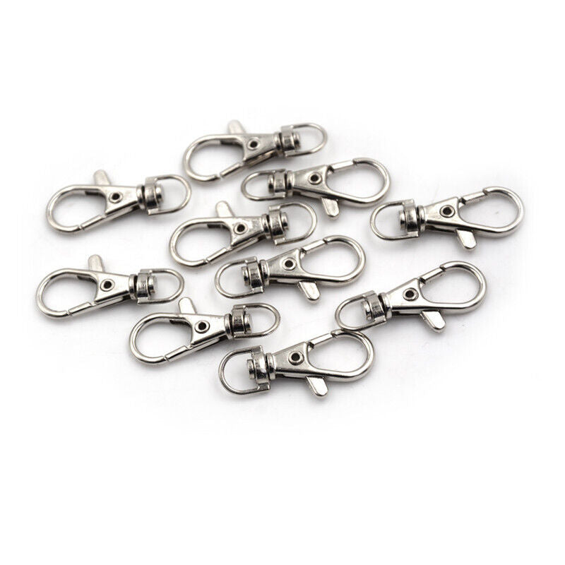 10pcs Lobster Clasp Swivel Trigger Clip Snap Hook Bag Car Key-Rings Keychain..X
