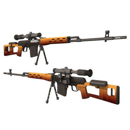 DIY 1/1 SVD Snayperskaya Vinyovka Dragunov Sniper Rifle Gun 3D Paper Model Kit