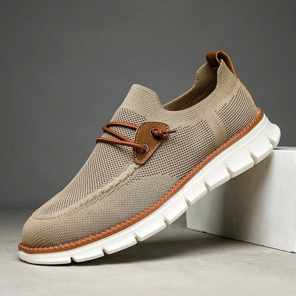 Men Casual Mesh Shoes Loafers Summer Breathable Light Weight Big Foot