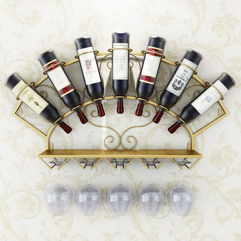 Wine Holder Rack Bottle Wine Bottle Display Rack Glassware Storage Shelf Whiskey