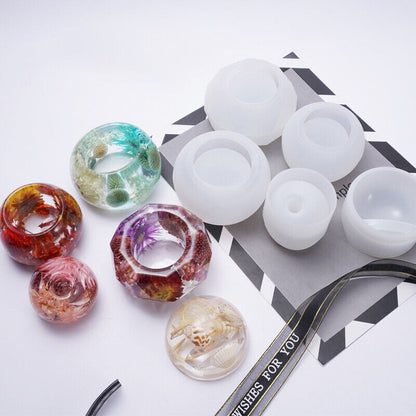 Round Silicone Mold Flower Pot Concrete Storage Box Mould Home Decor Epoxy Resin