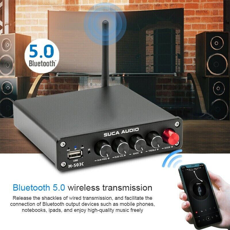 M-503C 100W+50W×2 Bluetooth 5.0 Amplifier 2.1 Digital HiFi Power Amp For U Disk