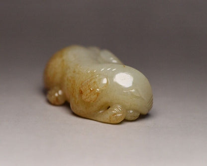 Chinese Hetian Jade Carved Exquisite Elephant Statue Antique Collections Artwork