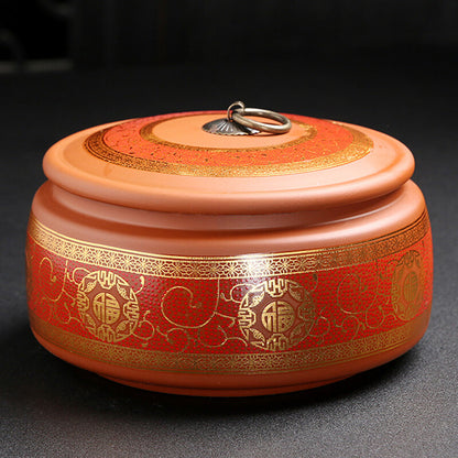 Purple Clay Tea Pot Ceramic Seal Storage Tea Pot Tea Box Tea Storage Box