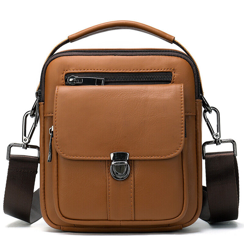 100% Genuine Leather Men's Messenger/Shoulder Bag Small Handbags Crossbody Bags