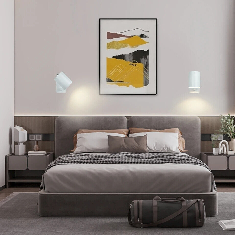Wall Lamps Indoor LED With Switch Nordic Simple Lights EU US Plug Bedside Sconce