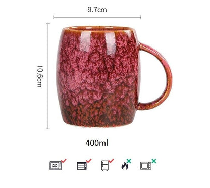 Creative Mugs 400ml Large Capacity Ceramic Coffee Tea Cups Couple Japanese-Style